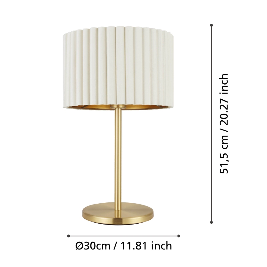 Eglo - Lámpara de mesa 1xE27/40W/230V blanco