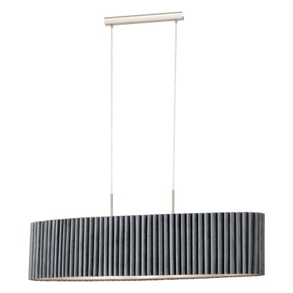 Eglo - Lámpara colgante de cable 2xE27/40W/230V gris
