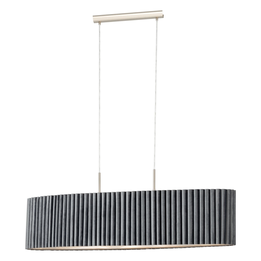 Eglo - Lámpara colgante de cable 2xE27/40W/230V gris