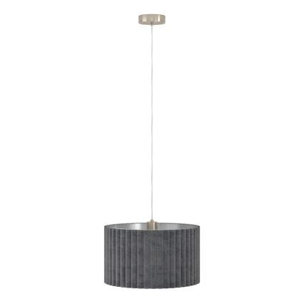 Eglo - Lámpara colgante de cable 2xE27/40W/230V gris