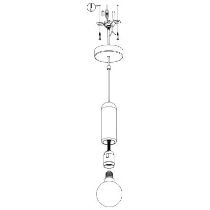 Eglo - Lámpara colgante 1xE27/40W/230V
