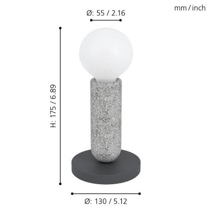 Eglo - Lámpara de mesa 1xE27/40W/230V