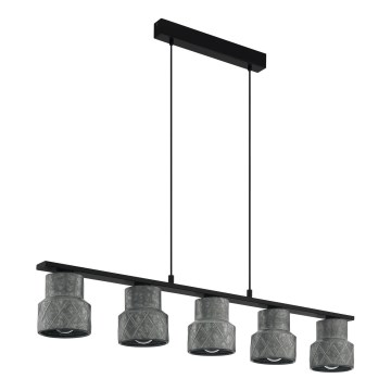 Eglo 39855 - Lámpara colgante con cable HILCOTT 5xE27/40W/230V