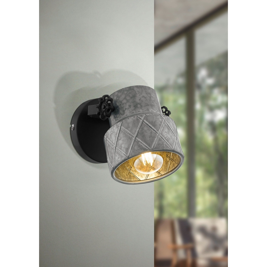 Eglo 39868 - Aplique de pared HILCOTT 1xE27/40W/230V