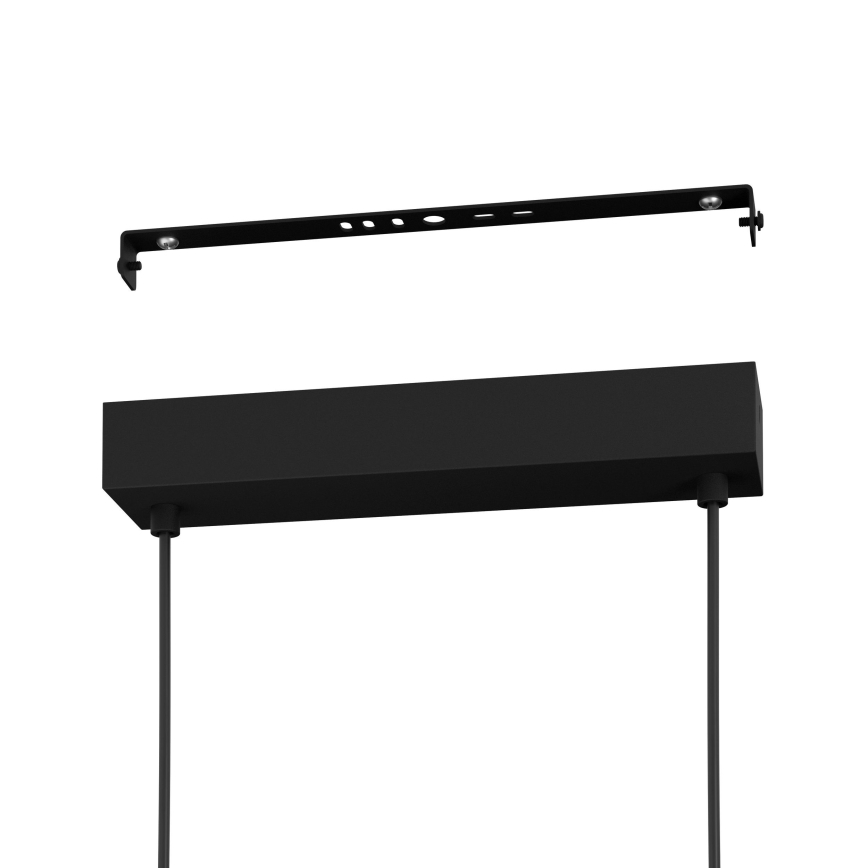 Eglo - Lámpara de araña LED regulable LED/57,5W/230V 3000K negro + control remoto