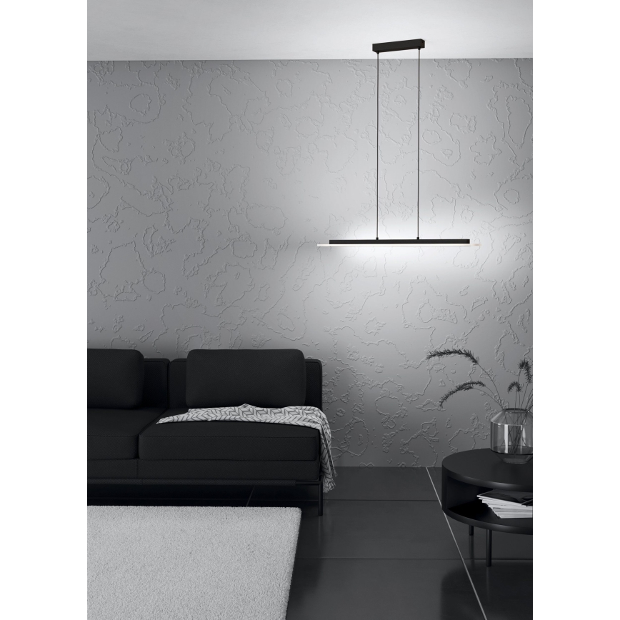 Eglo - Lámpara de araña LED regulable LED/57,5W/230V 3000K negro + control remoto