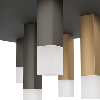 Eglo - Plafón LED regulable 9xLED/3,1W/230V 3000K antracita/dorado