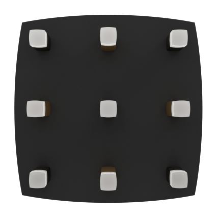 Eglo - Plafón LED regulable 9xLED/3,1W/230V 3000K antracita/dorado