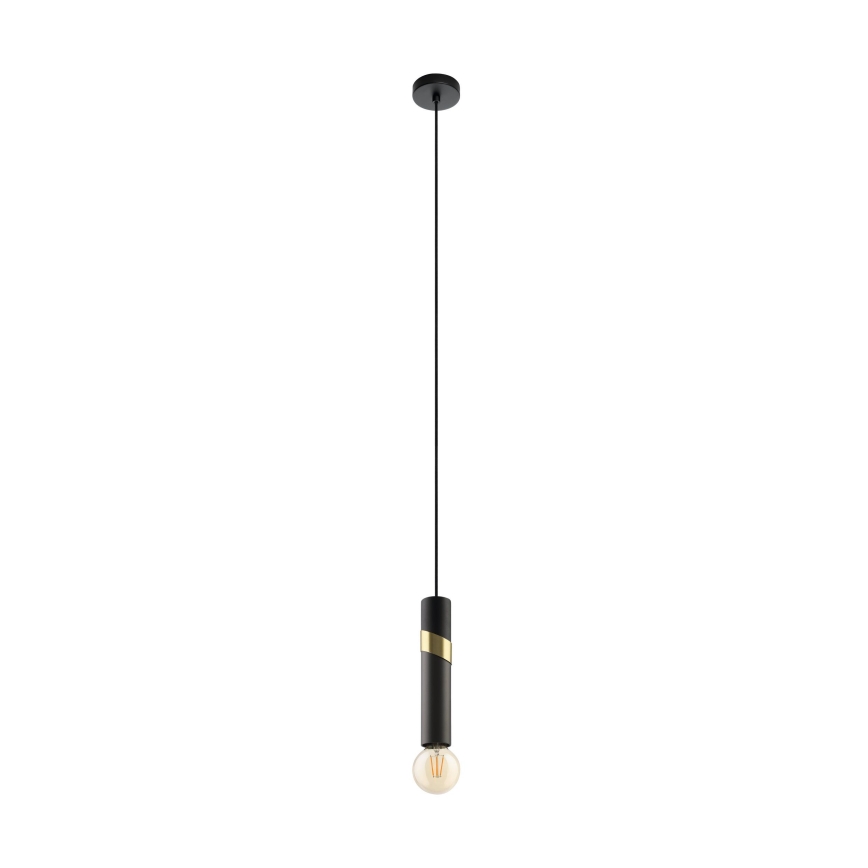 Eglo - Lámpara colgante 1xE27/40W/230V negro/dorado