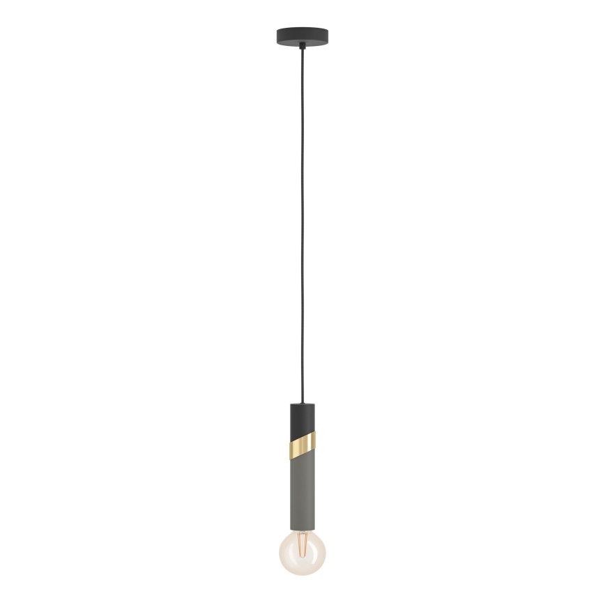 Eglo - Lámpara colgante 1xE27/40W/230V negro/dorado