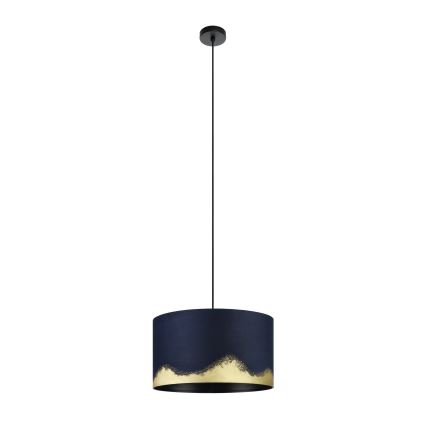 Eglo - Lámpara colgante 1xE27/40W/230V diá. 38 cm azul/dorado