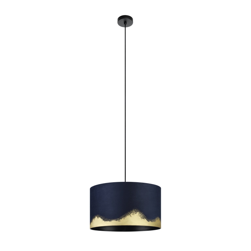 Eglo - Lámpara colgante 1xE27/40W/230V diá. 38 cm azul/dorado