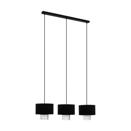 Eglo - Lámpara colgante 3xE27/40W/230V negro