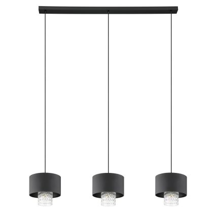 Eglo - Lámpara colgante 3xE27/40W/230V negro