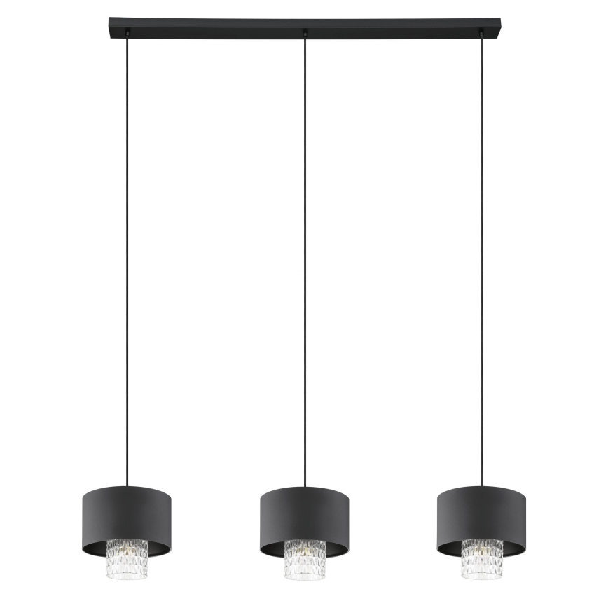 Eglo - Lámpara colgante 3xE27/40W/230V negro