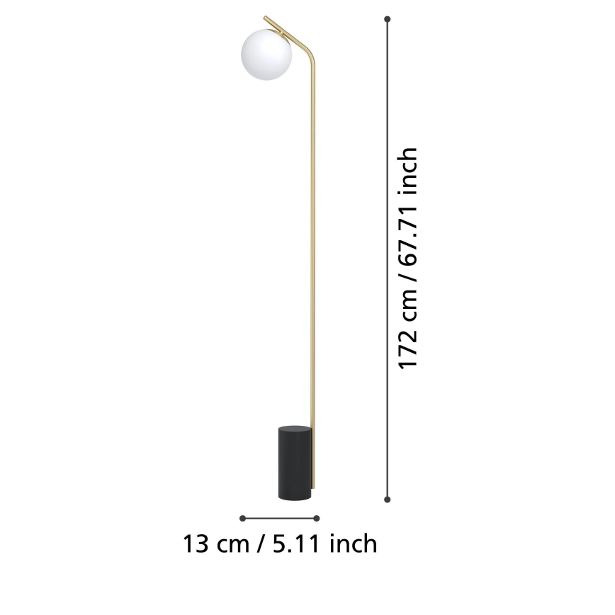 Eglo - Lámpara de pie 1xE27/40W/230V dorado
