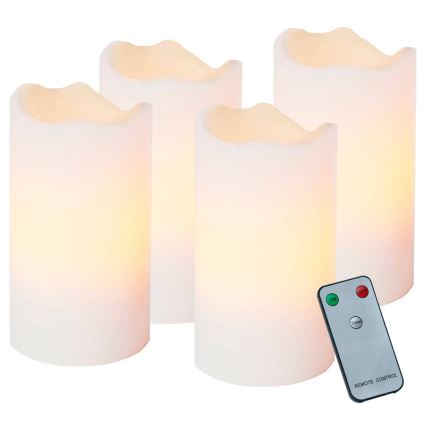 Eglo - Set de 4 adornos navideños LED 1x LED/0,18 W/2x CR2032 + mando a distancia
