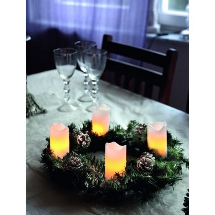 Eglo - Set de 4 adornos navideños LED 1x LED/0,18 W/2x CR2032 + mando a distancia
