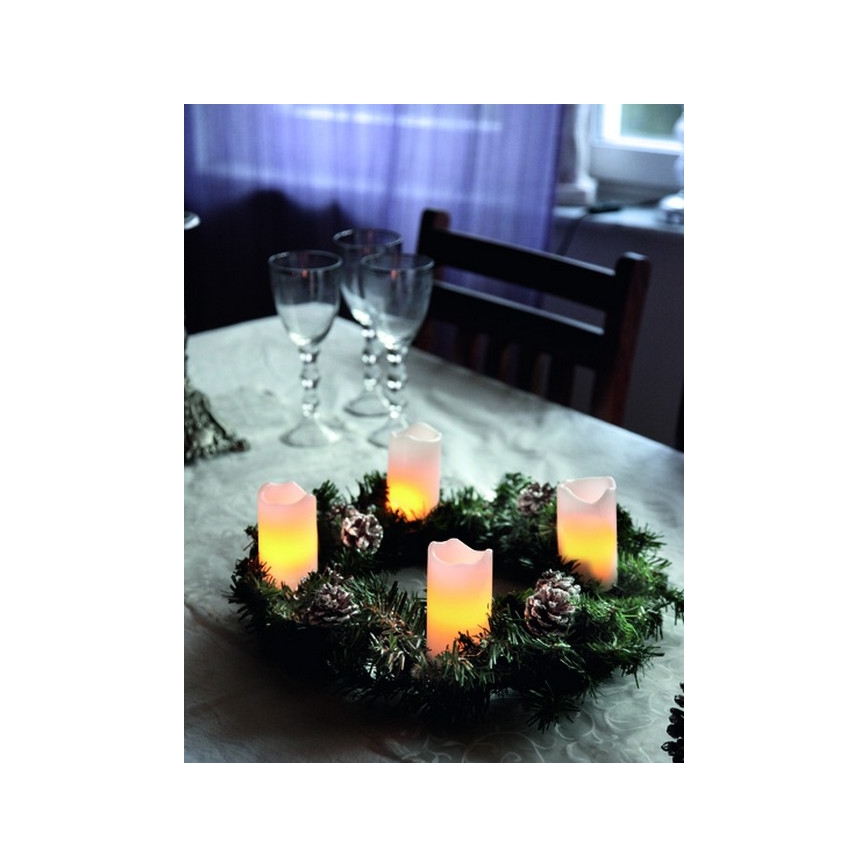 Eglo - Set de 4 adornos navideños LED 1x LED/0,18 W/2x CR2032 + mando a distancia