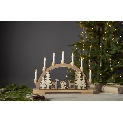 Eglo - Portavelas de Navidad LED 10xLED/0,03W/2xAA