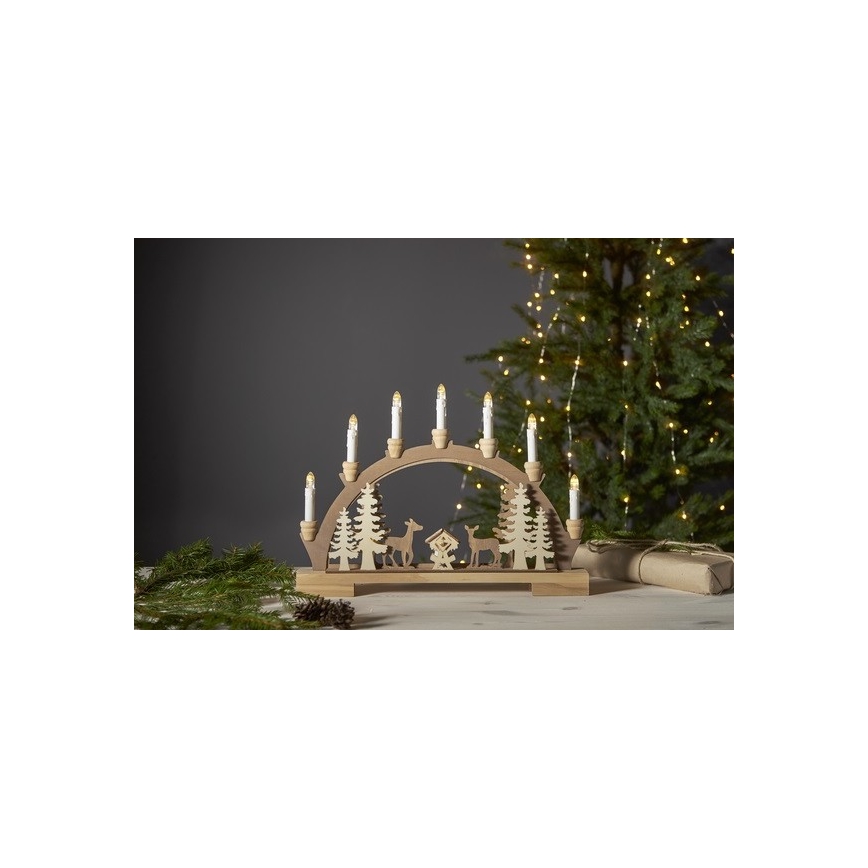 Eglo - Portavelas de Navidad LED 10xLED/0,03W/2xAA
