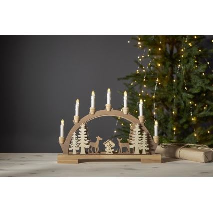 Eglo - Portavelas de Navidad LED 10xLED/0,03W/2xAA