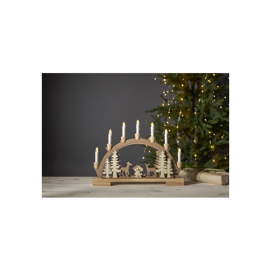 Eglo - Portavelas de Navidad LED 10xLED/0,03W/2xAA