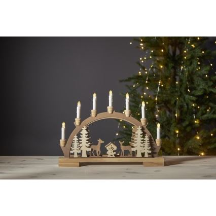 Eglo - Portavelas de Navidad LED 10xLED/0,03W/2xAA