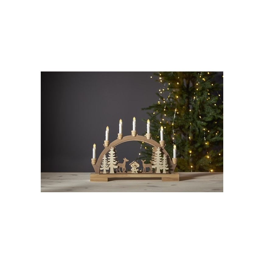 Eglo - Portavelas de Navidad LED 10xLED/0,03W/2xAA