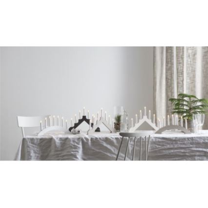 Eglo - Portavelas de Navidad 7xE10/3W/230V gris