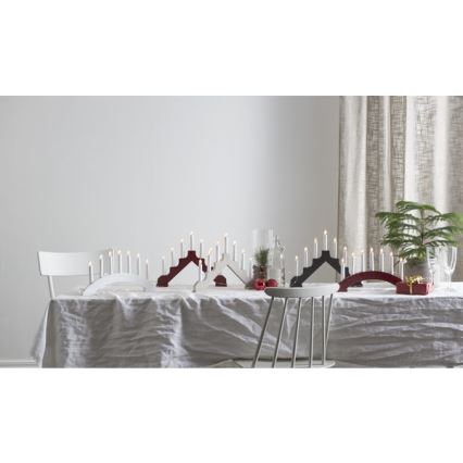 Eglo - Portavelas de Navidad 7xE10/3W/230V blanco