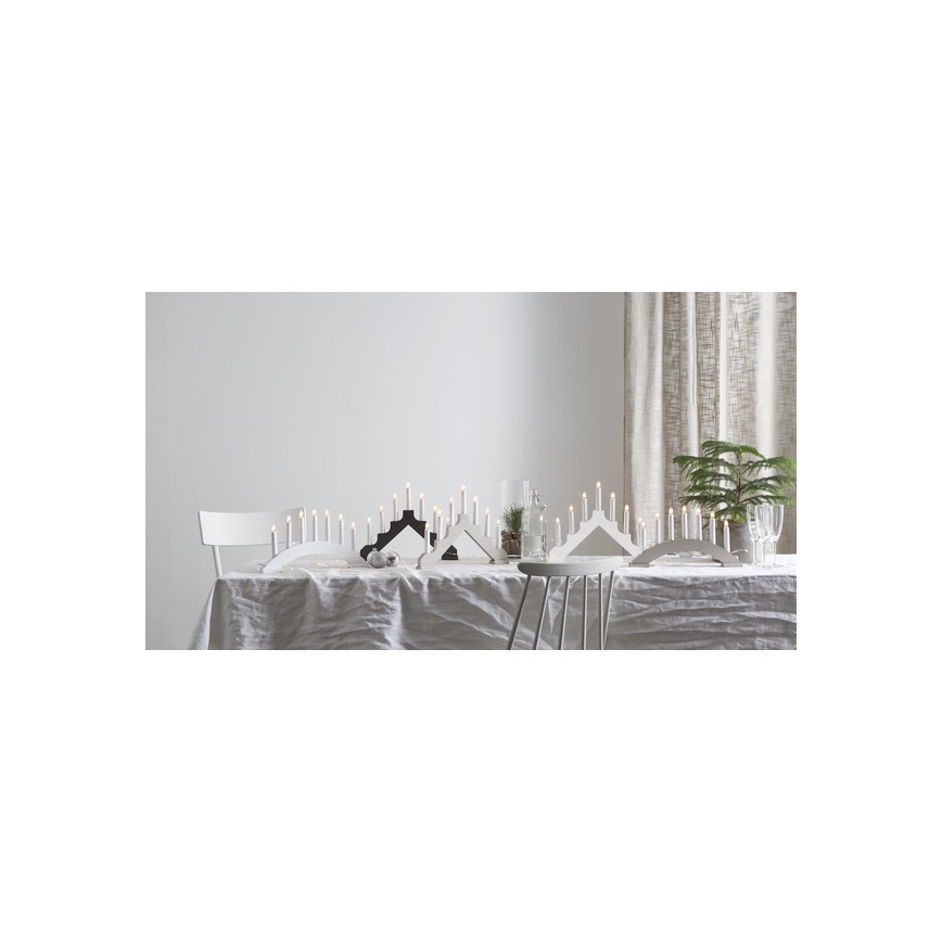 Eglo - Portavelas de Navidad 7xE10/3W/230V blanco