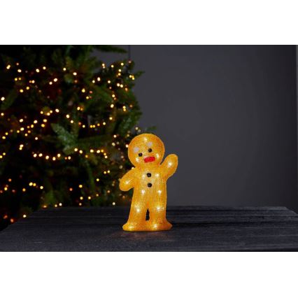 Eglo - Decoración navideña LED 20xLED/0,06W/3xAA en forma de galleta de jengibre