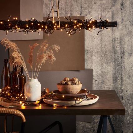 Eglo - Guirnalda LED para exterior 800 LED 21 m IP44 blanco cálido