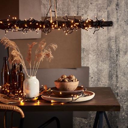 Eglo - Cadena de luces LED exterior 1200xLED 29m IP44 blanco cálido