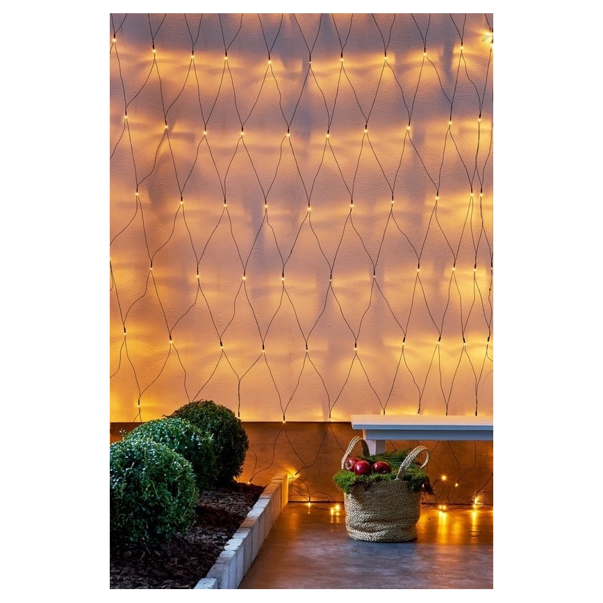 Eglo - Cadena LED de Navidad para exterior 160xLED 2m IP44 blanco cálido