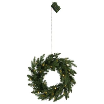 Eglo - LED Corona de Navidad de exterior con sensor 30xLED/0,064W/3xAA IP44