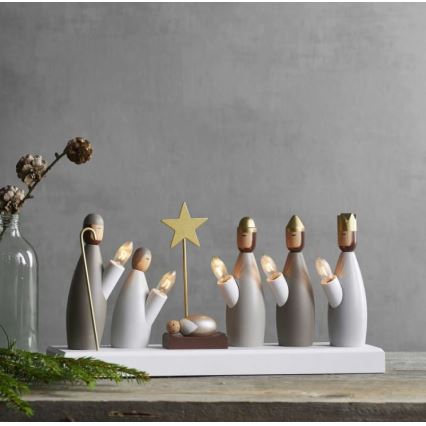 Eglo - Portavelas de Navidad 5xE10/3W/230V