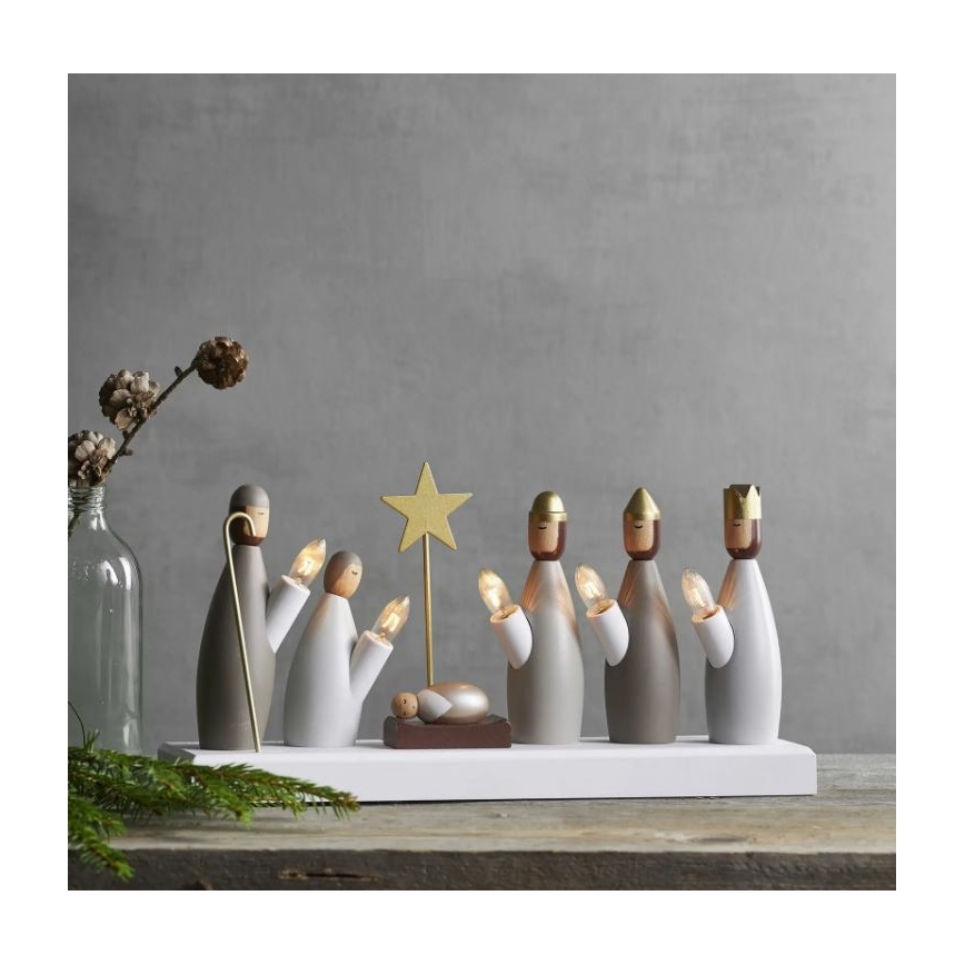 Eglo - Portavelas de Navidad 5xE10/3W/230V