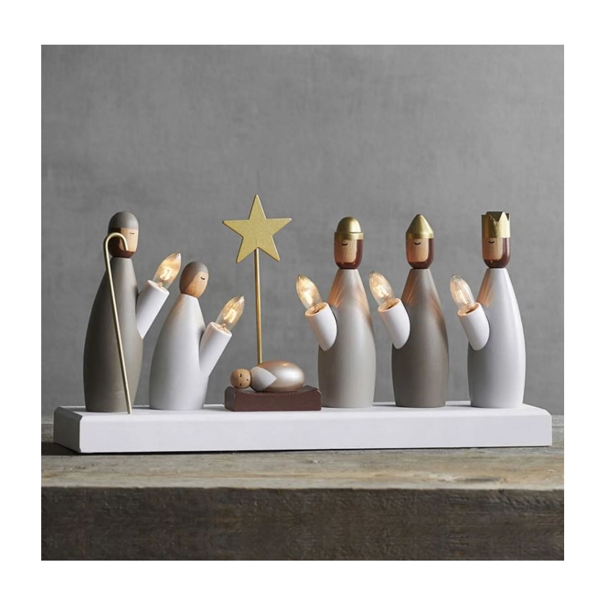 Eglo - Portavelas de Navidad 5xE10/3W/230V
