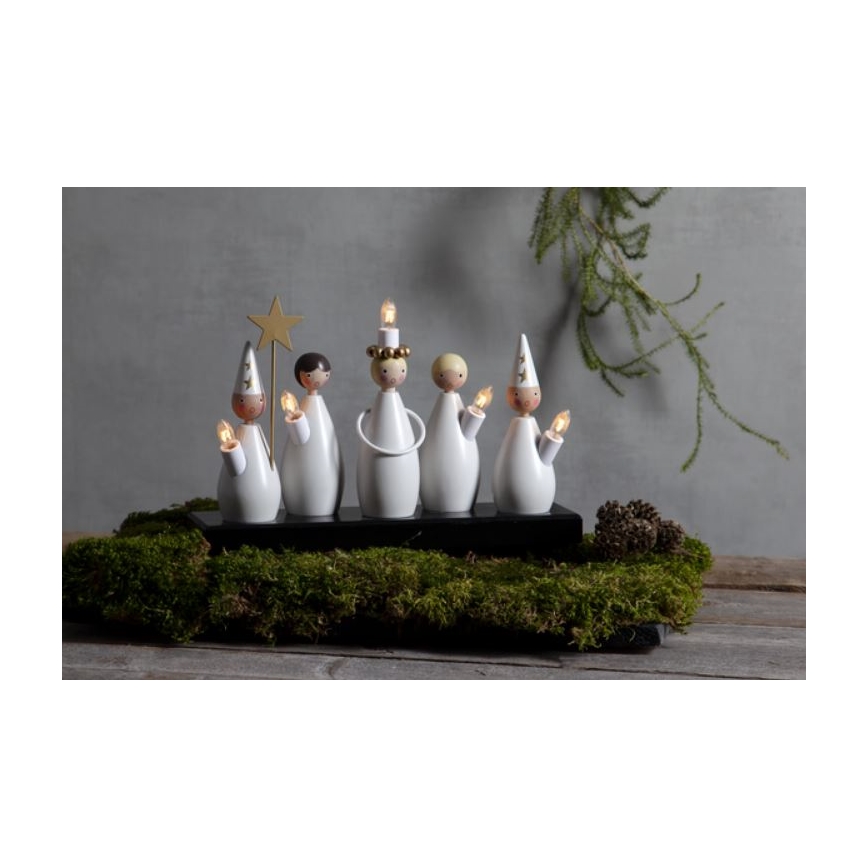 Eglo - Portavelas de Navidad 5xE10/3W/230V