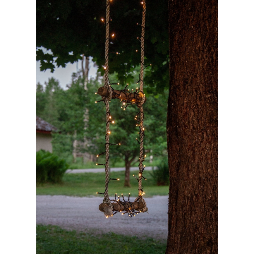 Eglo - Cadena LED de Navidad para exteriores AKKU 160xLED 11,2 m blanco cálido IP44