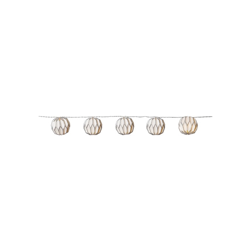 Eglo - Cadena de luces de Navidad LED 10xLED/3xAA 2,75m blanco/plata