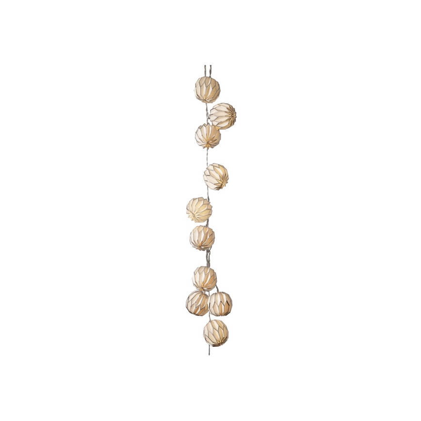 Eglo - Cadena de luces de Navidad LED 10xLED/3xAA 2,75m blanco/plata