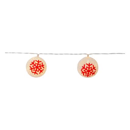 Eglo 411113 - Cadena de luces de Navidad LED ORNAMENT 10xLED/3xAA 1,65m blanco cálido