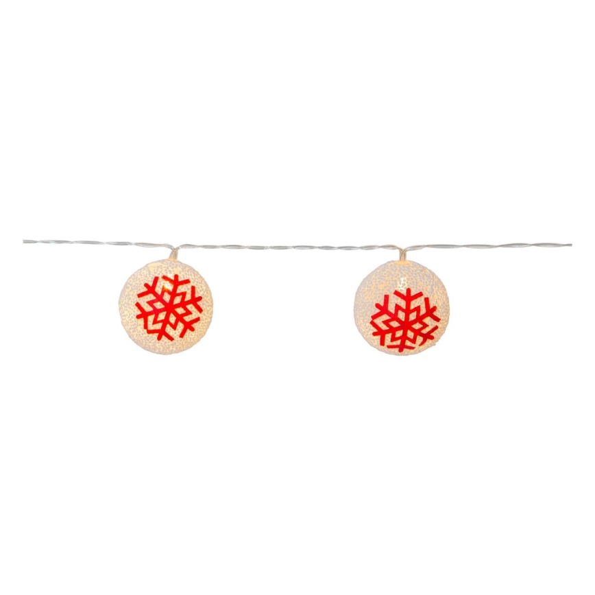 Eglo 411113 - Cadena de luces de Navidad LED ORNAMENT 10xLED/3xAA 1,65m blanco cálido