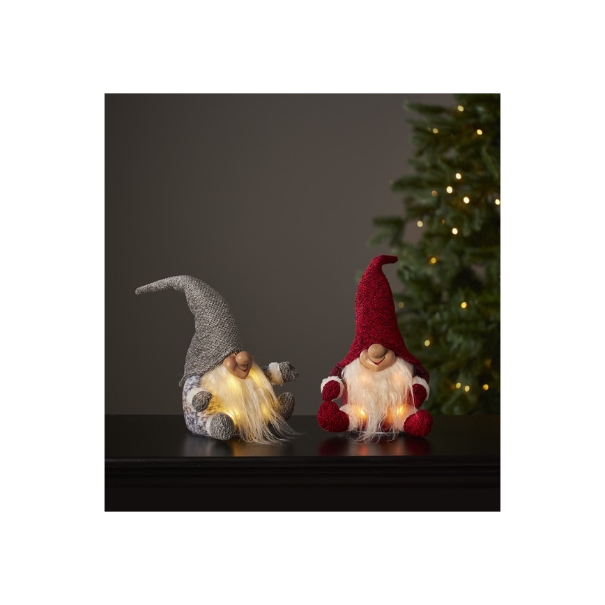 Eglo - Decoración de Navidad LED 4xLED/0,06W/3xAA gris