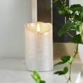Eglo 411503 - Vela LED FLAMME RUSTIC LED/2xAA plateada