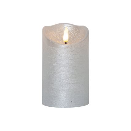 Eglo 411503 - Vela LED FLAMME RUSTIC LED/2xAA plateada