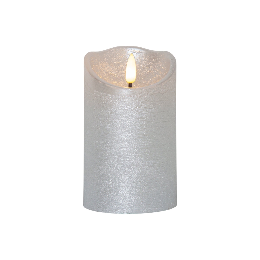 Eglo 411503 - Vela LED FLAMME RUSTIC LED/2xAA plateada